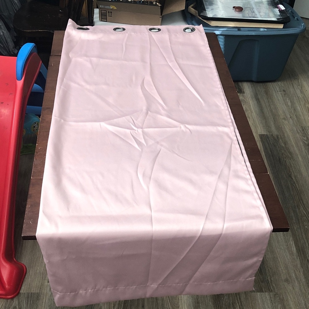 🦇 63” Blackout Light Pink Curtain Panel with Grommet